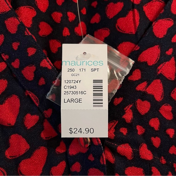 Maurices heart button down sleeveless blouse NWT - Picture 4 of 11